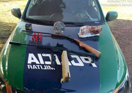 Polícia Ambiental apreende armas e drogas em assentamento rural